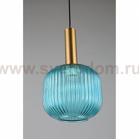Светильник подвесной бирюзовый Omnilux OML-99416-01 Triscina