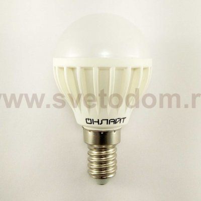 Лампа светодиодная ОНЛАЙТ 71 643 ОLL-G45-6-230-2.7K-E14
