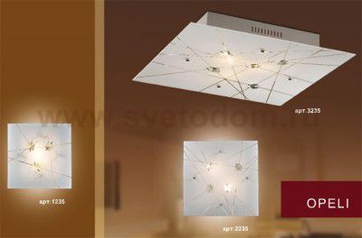 Светильник Сонекс 3235 Opeli белый/хрусталь