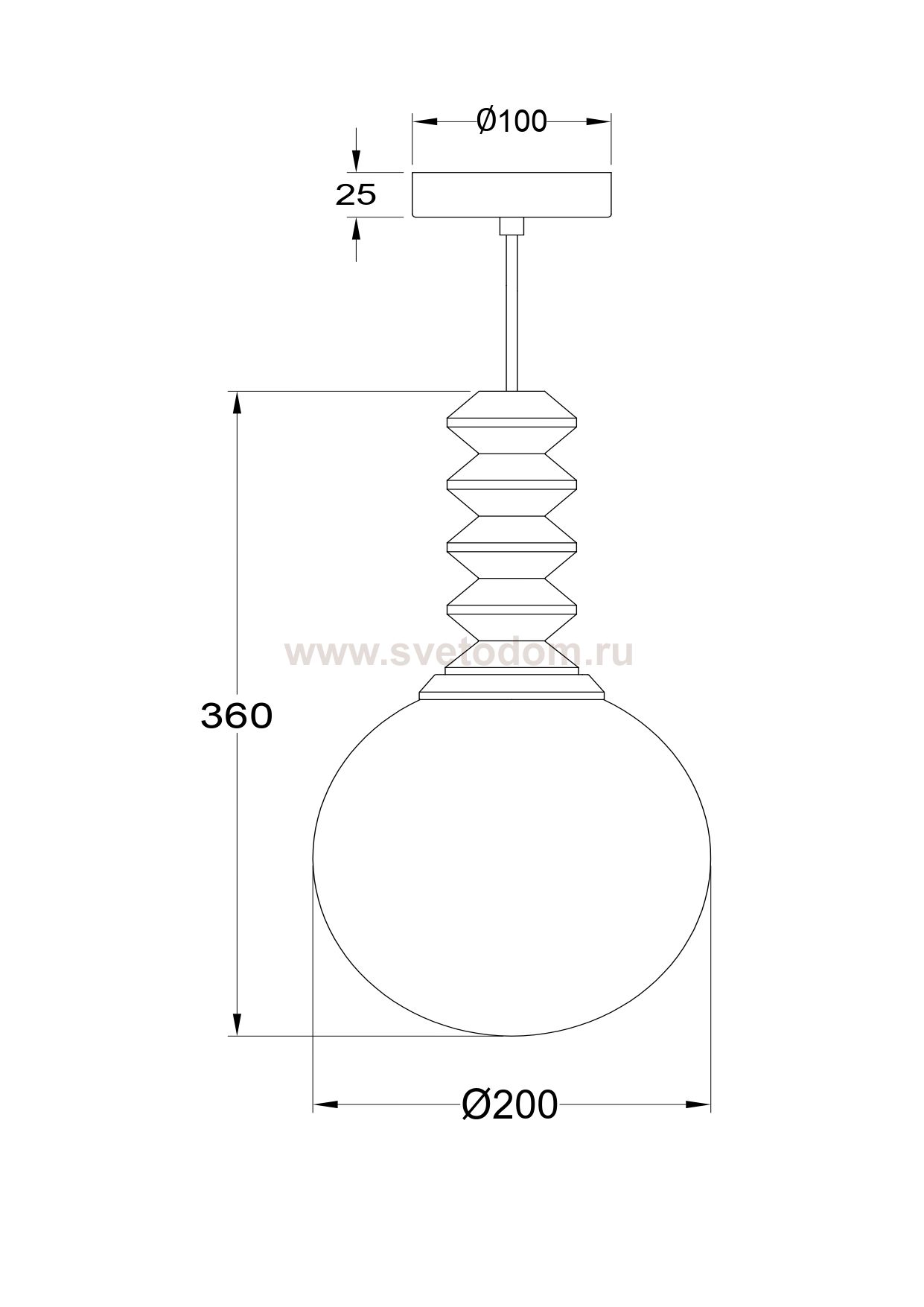 Подвесной светильник Maytoni P150PL-01BG