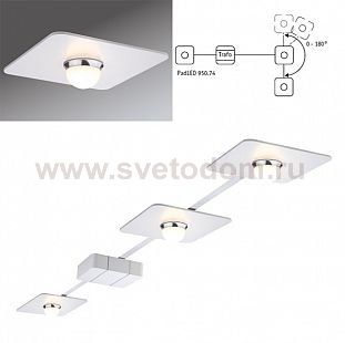 Paulmann 95074 PadLED System Set 3x10W 6m Wei?/Chrom