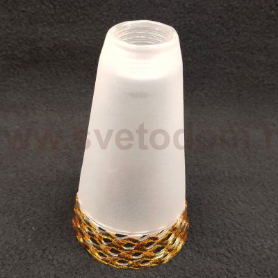 Плафон стекло белый+янтарный Odeon Light к артикулу 1805 Coli G9 резьба