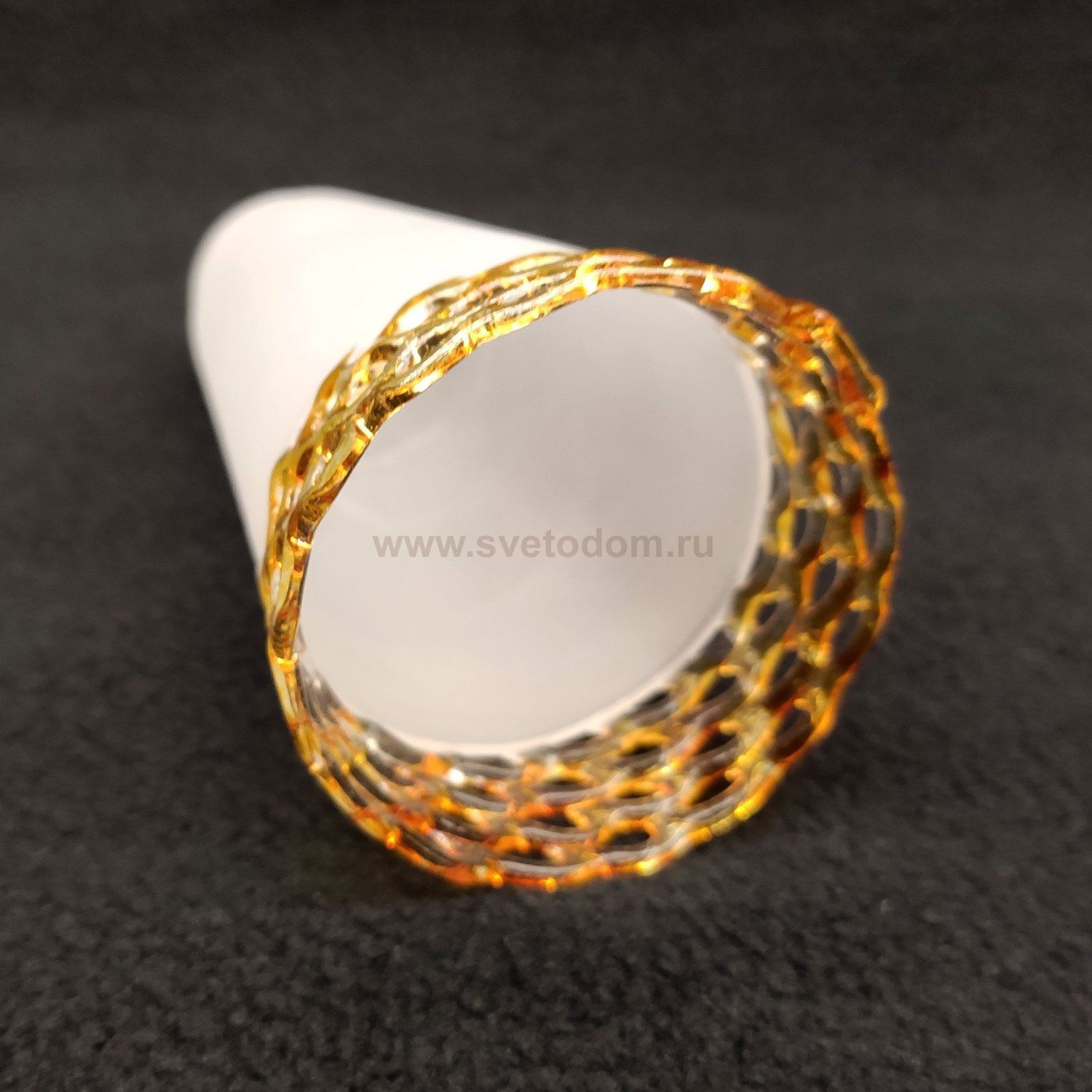 Плафон стекло белый+янтарный Odeon Light к артикулу 1805 Coli G9 резьба