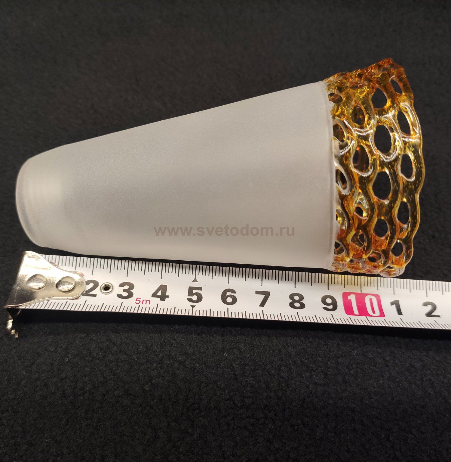 Плафон стекло белый+янтарный Odeon Light к артикулу 1805 Coli G9 резьба