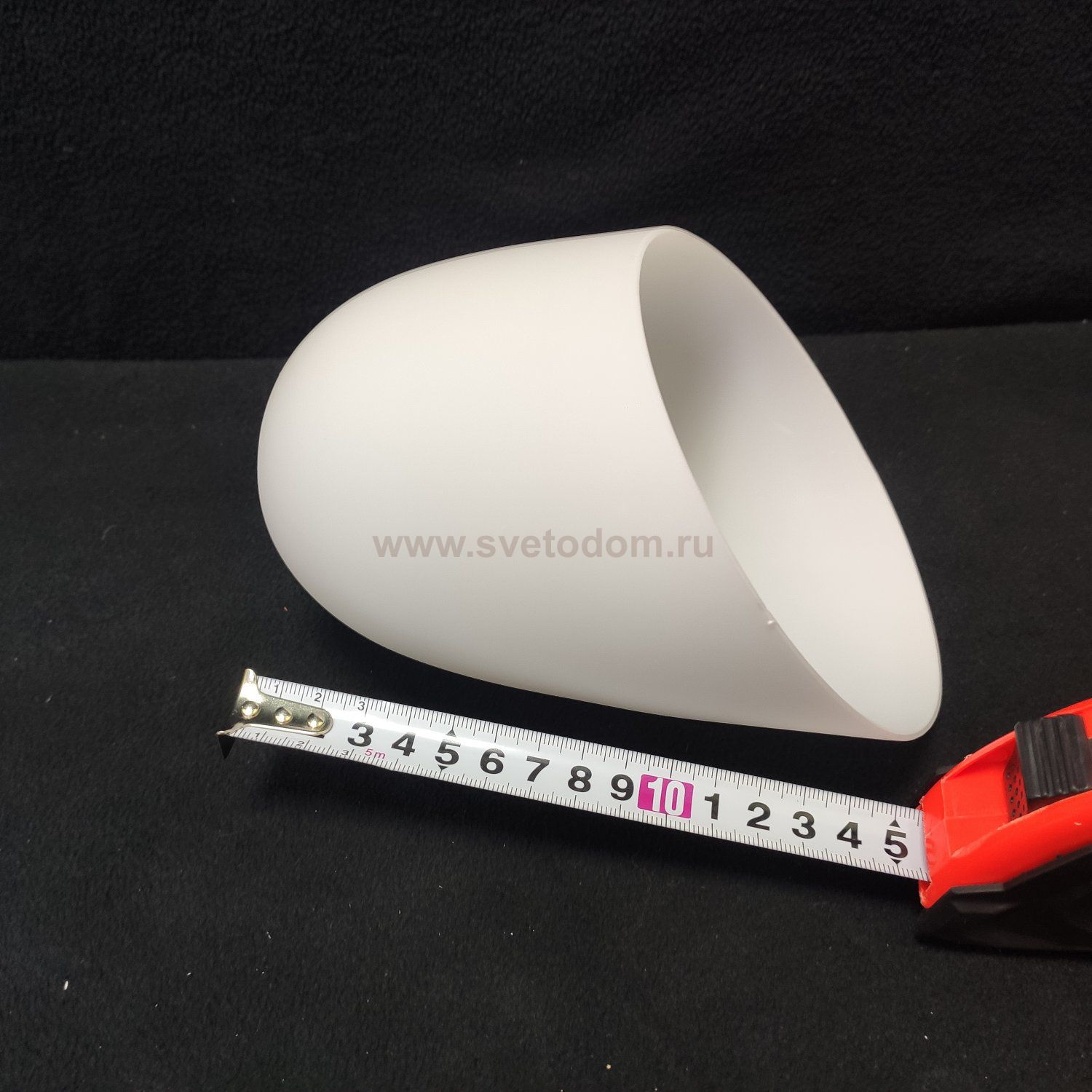 Плафон стекло белый матовый со скосом 120*165мм Е27 (43мм посадка) Евро 30107 Stefanie