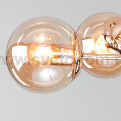 Плафон стекло янтарный 130мм (70мм посадка) Евро 30166 Ascot