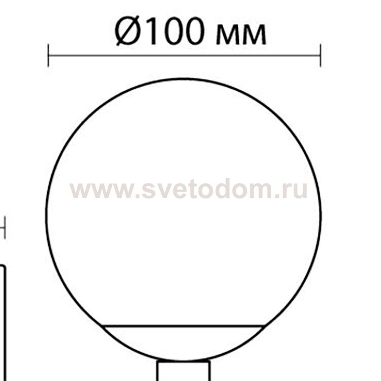 Плафон стекло шар белый матовый 100мм с резьбой 30мм OL 4359 LOLLA