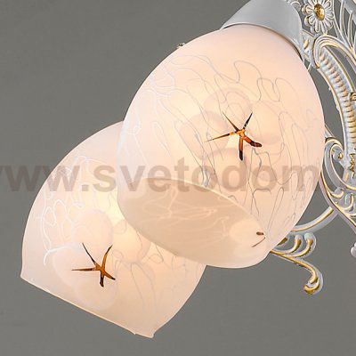 Плафон стекло с узором 110*117мм Е27 (41мм посадка) Colosseo 71619