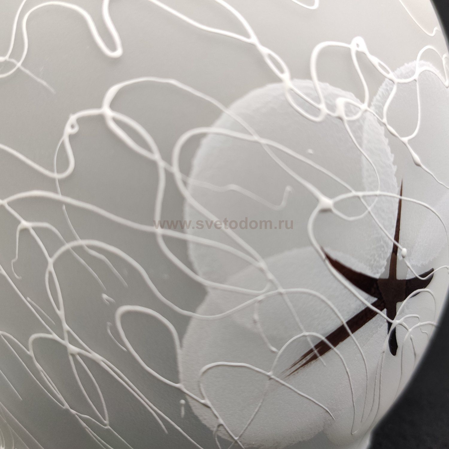 Плафон стекло с узором 110*117мм Е27 (41мм посадка) Colosseo 71619