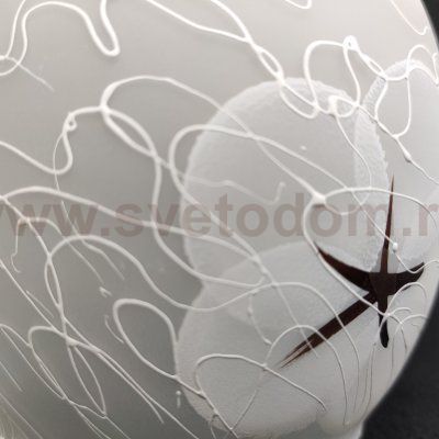 Плафон стекло с узором 110*117мм Е27 (41мм посадка) Colosseo 71619