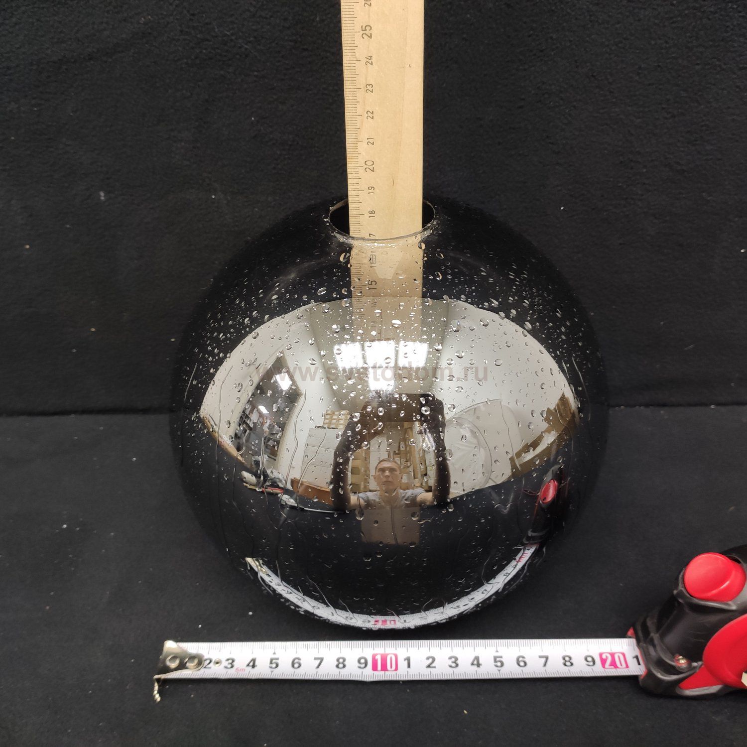 Плафон тонированный с эффектом мокрого стекла 200мм Е27 Arte lamp A4285SP-1SM Splendido