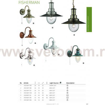 Плафон стекло 140*85мм Arte lamp A5518 серии Fisherman