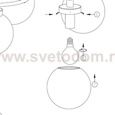 Плафон стекло белый матовый шар 140мм (58мм посадка) Arte Lamp A8170 Cloud