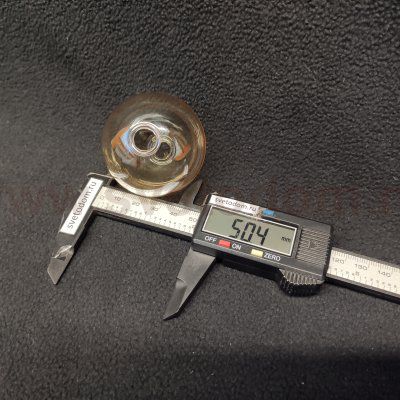 Плафон стекло янтарное с двумя отверстиями 10мм диаметром 50мм MOD133 Bolla