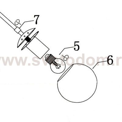 Плафон стекло янтарное 130мм (67мм посадка) Arte Lamp A1664PL/SP/AP BOLLA