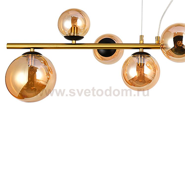 Плафон стекло янтарный 100мм с резьбой 27мм Arte lamp A2243PL/PN/LT GEMINI