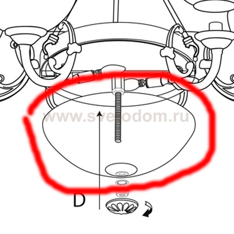 Плафон стекло центральное большое 290*95мм Е27 Arte Lamp A3777LM Windsor white