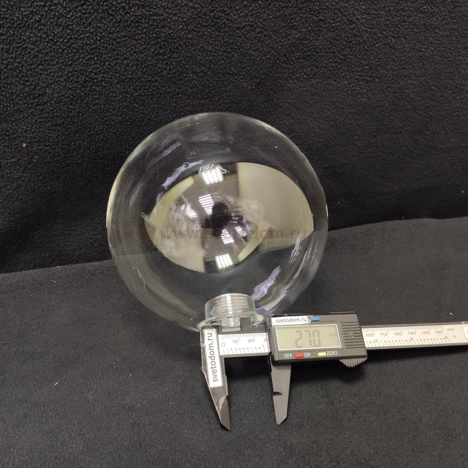 Плафон стекло шар прозрачный 150мм с резьбой 27мм SL1205 SANDRO