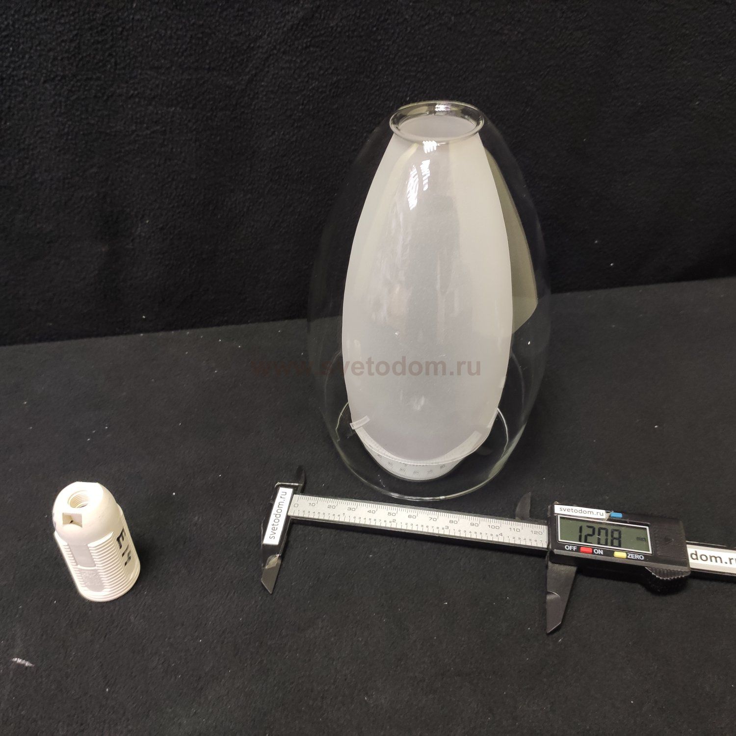 Плафон стекло двойное 120*175мм Е14 (32мм посадка) A7951SP CC BARRY белый + прозрачный