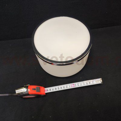 Плафон стекло матовое с каемкой хром 200мм (77мм посадка) Arte lamp A9495PL Manhattan