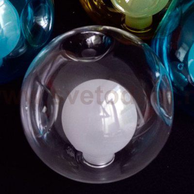 Плафон стекло прозрачное двойное 120мм с резьбой G9 20мм Arte lamp Pallone A3025 / A3026
