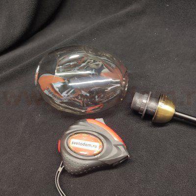 Плафон стекло янтарное 125*135мм E14 (34мм посадка) CL117 Монтана