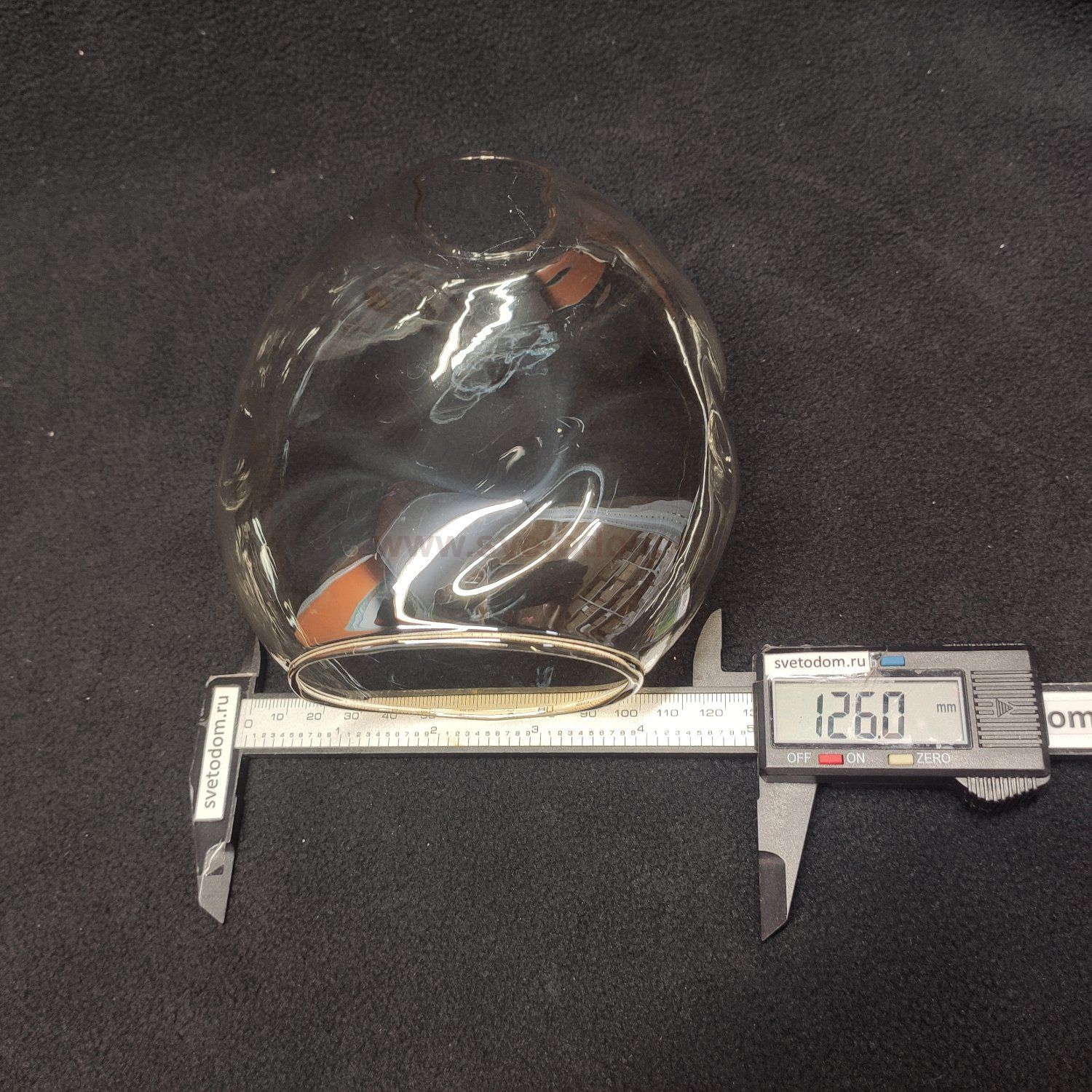 Плафон стекло янтарное 125*135мм E14 (34мм посадка) CL117 Монтана