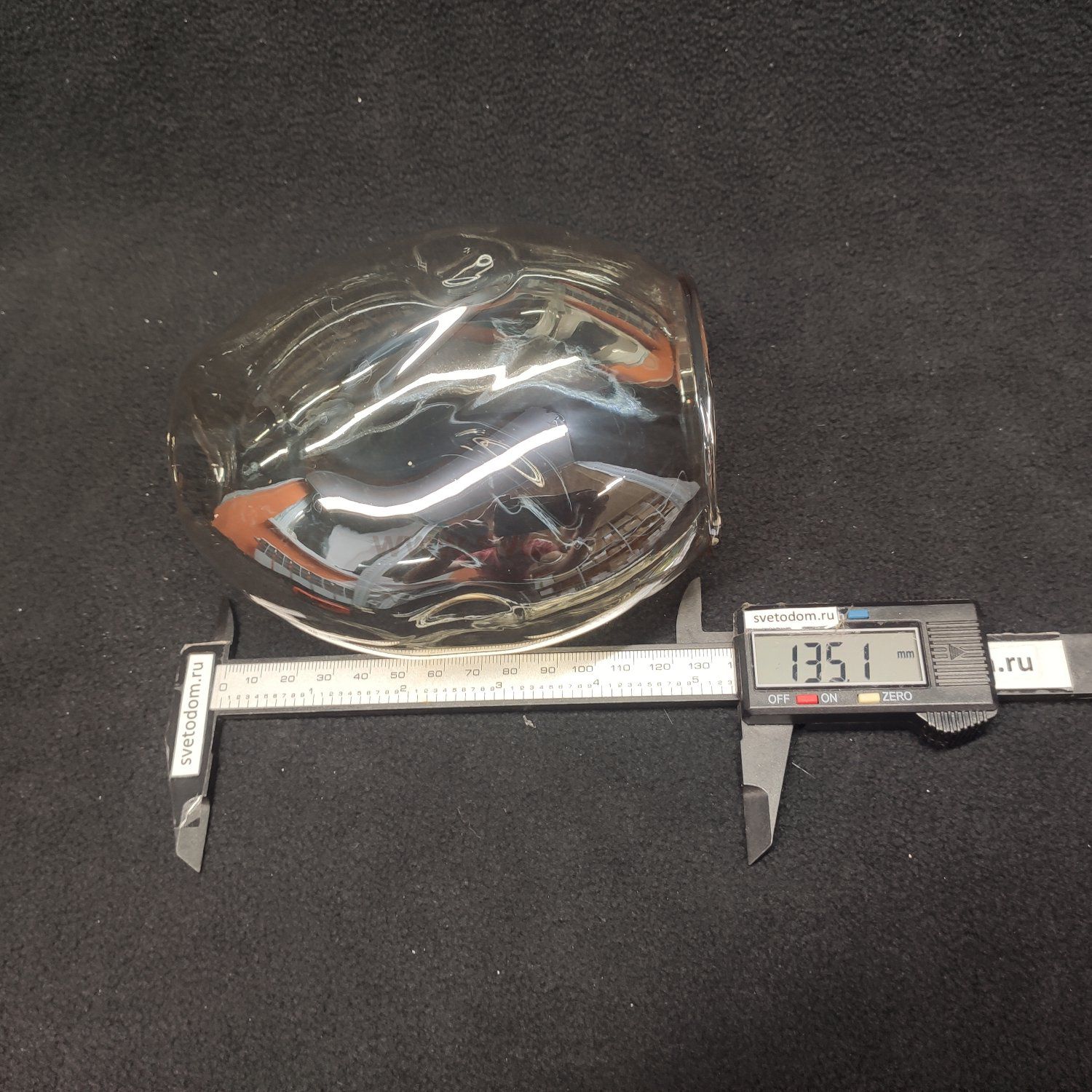 Плафон стекло янтарное 125*135мм E14 (34мм посадка) CL117 Монтана