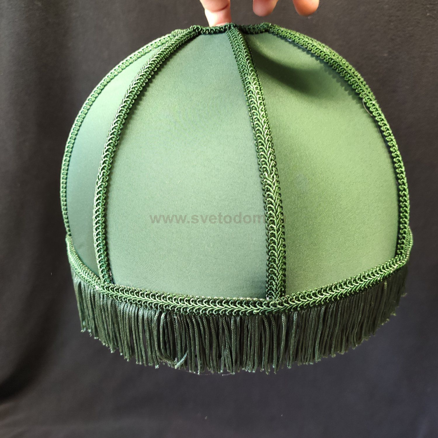 Абажур зеленый текстильный для светильников 260*160мм на стержень 12мм CL407 Базель