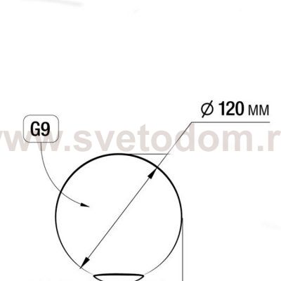 Плафон стеклянный шар матовый белый 120мм с резьбой G9 CL205 Рунд