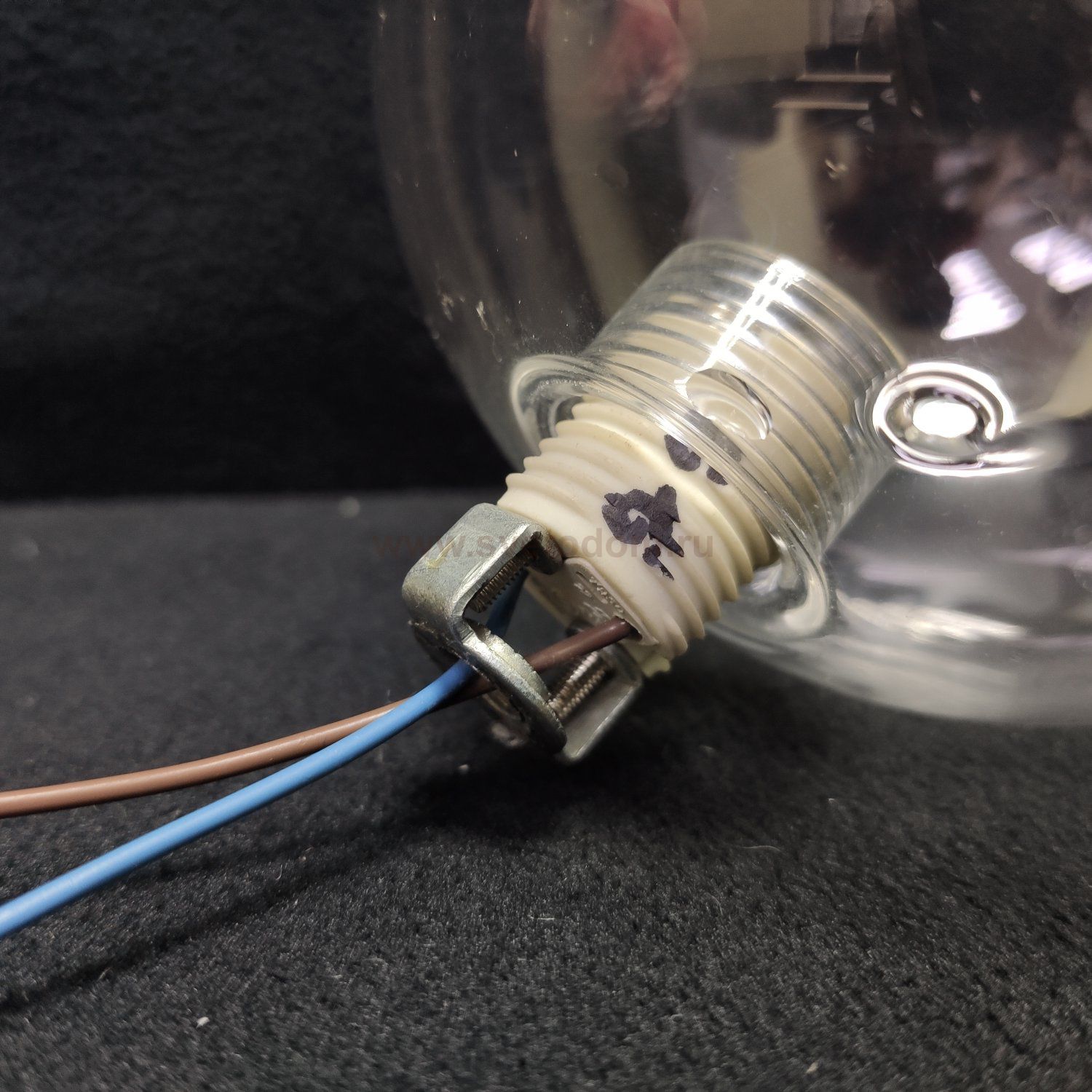 Плафон стекло прозрачный 120мм с резьбой G9 20мм CL206 Vansa