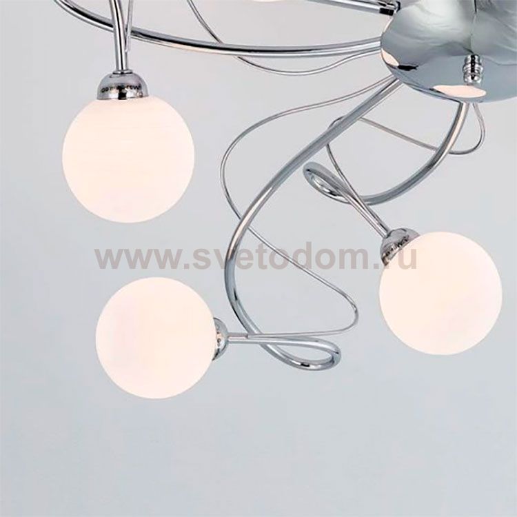 Плафон стекло шар матовый полосатый с резьбой G9 20мм Citilux CL215 Монка 