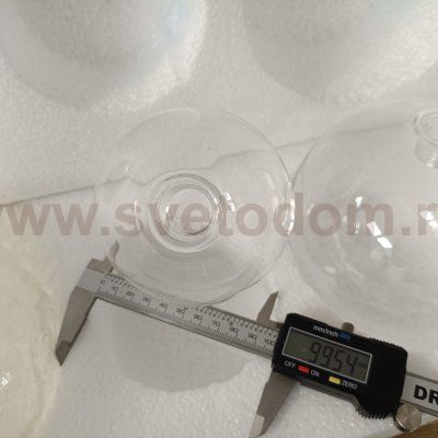 Плафон стеклянный шар прозрачный 100мм с резьбой G9 Cl218 FISHER