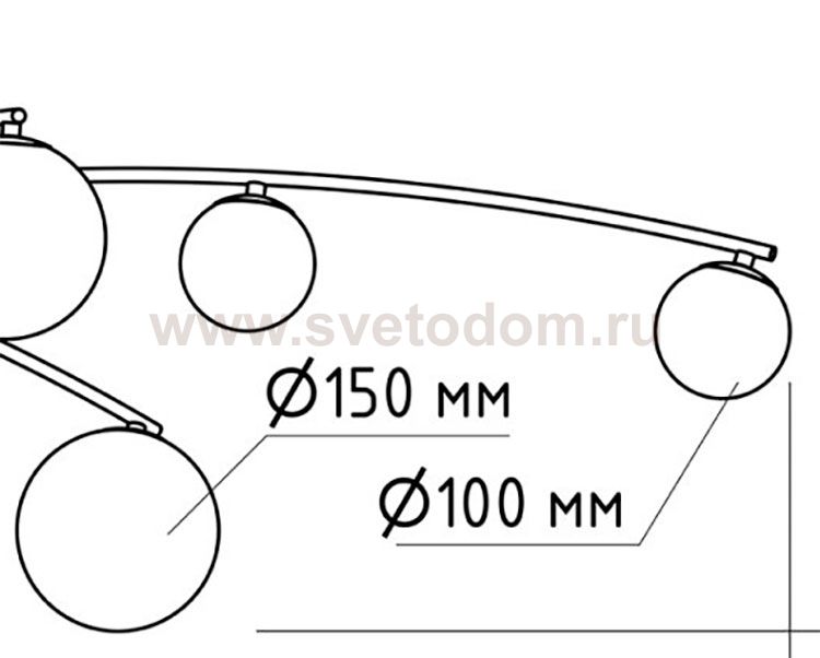Плафон стеклянный шар прозрачный 150мм с резьбой G9 Cl218 FISHER