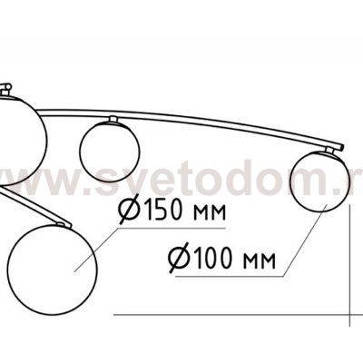 Плафон стеклянный шар прозрачный 150мм с резьбой G9 Cl218 FISHER