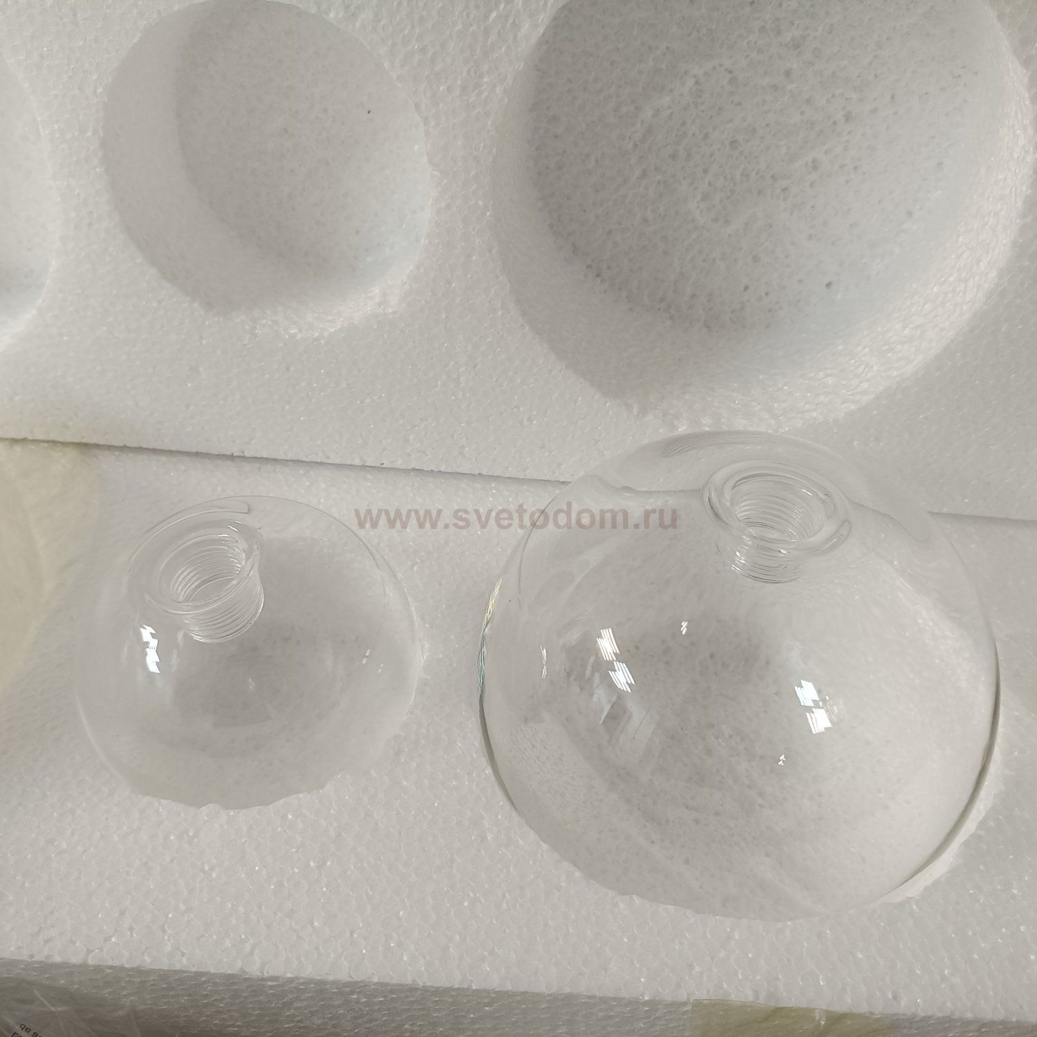 Плафон стеклянный шар прозрачный 150мм с резьбой G9 Cl218 FISHER