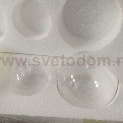 Плафон стеклянный шар прозрачный 150мм с резьбой G9 Cl218 FISHER