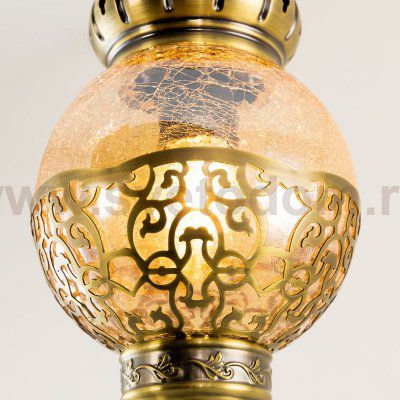 Плафон стекло янтарное 150*136мм Е27 (42мм посадка) CL419 Каир