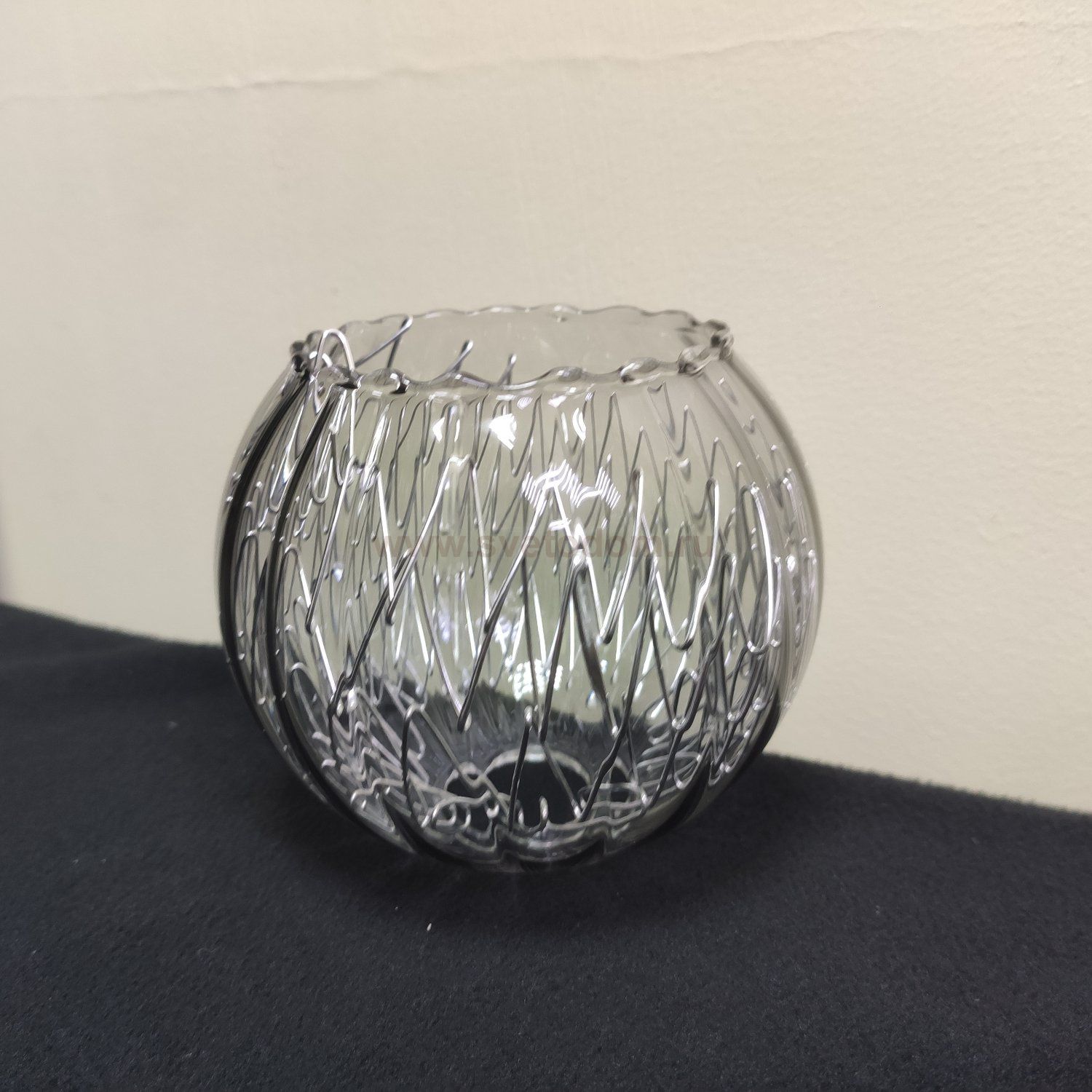 Плафон стекло шар дымчатый с пружиной 100мм Е14 (31мм посадка) CL604 Попурри