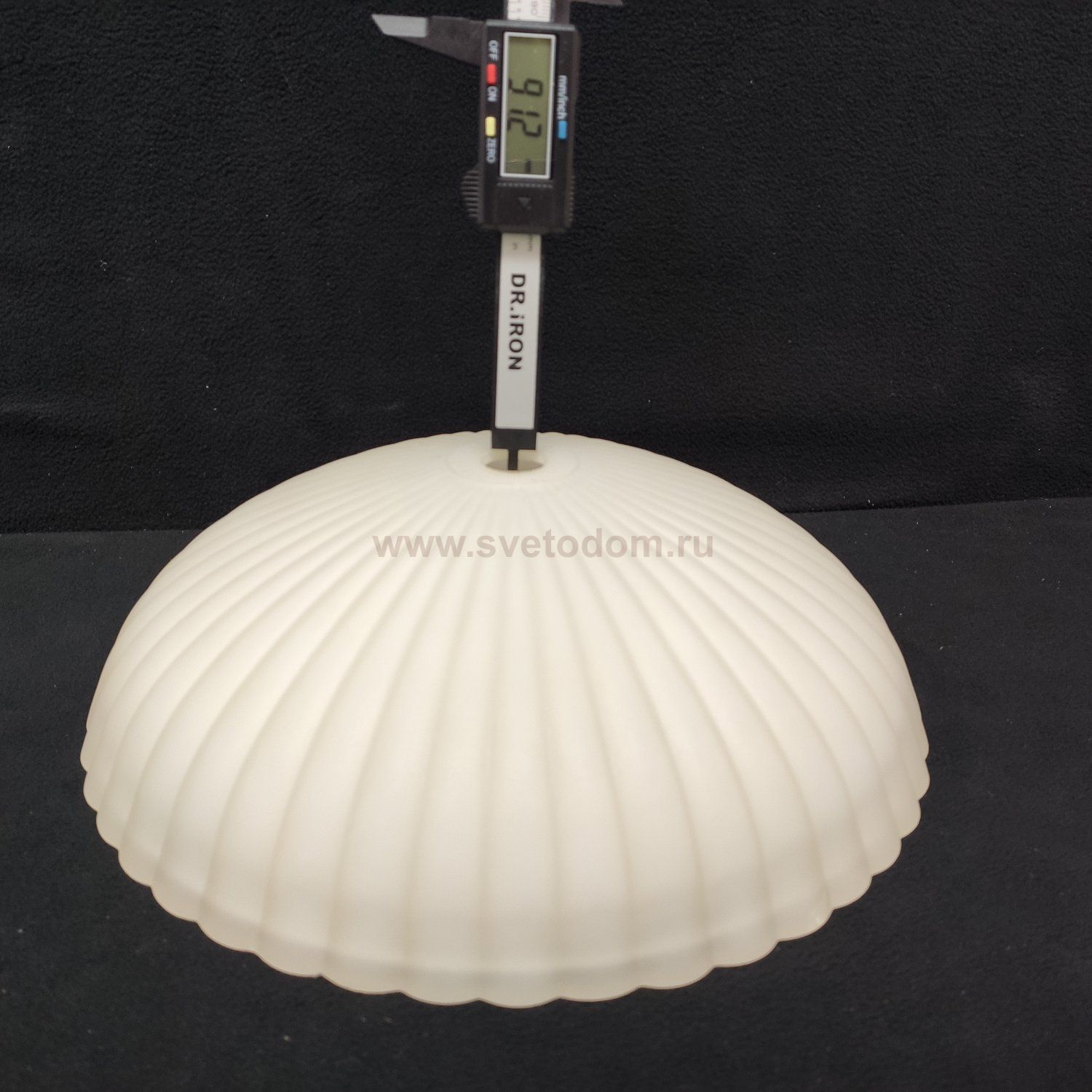 Плафон стекло центральное матовое шампань 300*90мм под стержень Somon 1004-30