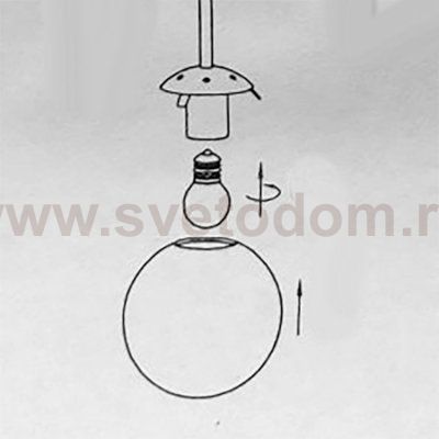 Плафон стекло белый матовый шар 120мм (60мм посадка) Colosseo 358 под пружины