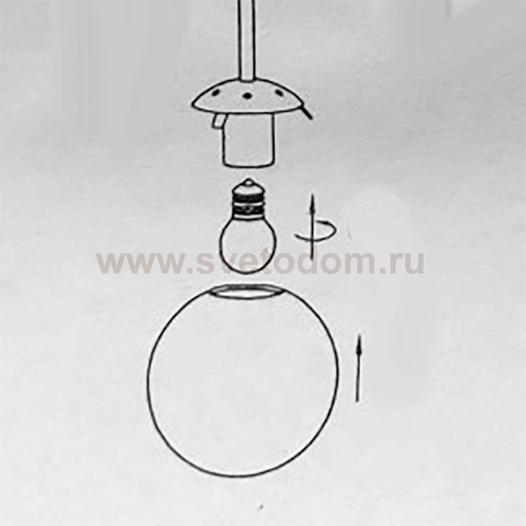 Плафон стекло белый матовый шар 120мм (58мм посадка) LM 6581 MELODY