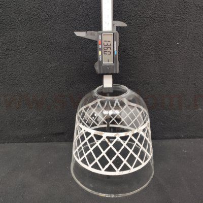 Плафон стекло с узором 140*136мм (45мм посадка) Colosseo 73047