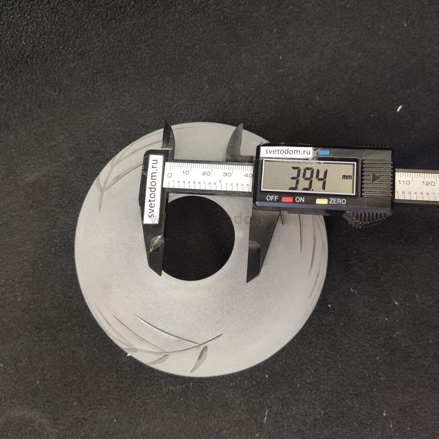 Плафон стекло матовое с узором 160*95мм Е27 (40мм посадка) CL406 Кремона