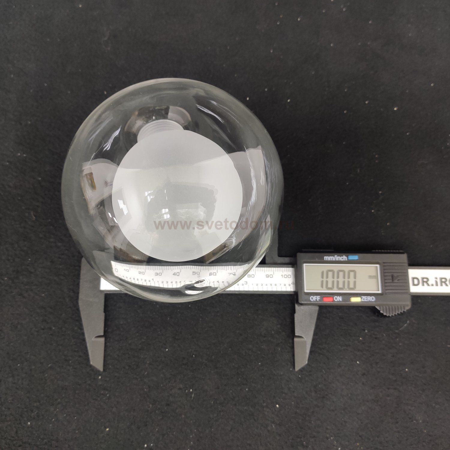 Плафон стекло двойное шар 100мм под резьбу G9 20мм Divinare 3360 DALLAS