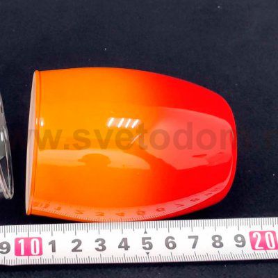 Плафон стекло оранжевый внутренний 85*70мм E14 Евро 9808, 30151 Конфетти