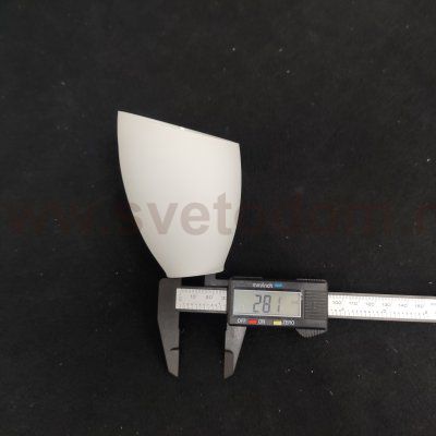 Плафон белый под цоколь E14 со скосом (80*110мм)