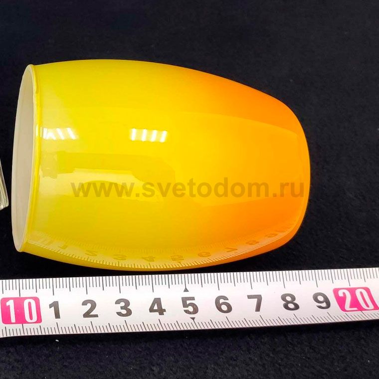 Плафон стекло желтое внутренний 85*70мм E14 Евро 9808 / 30151 Конфетти