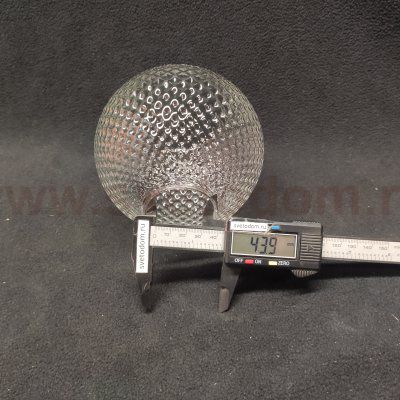 Плафон стекло граненое прозрачное сфера 120*115мм E27 (44мм посадка) Евро 30139 Kristin