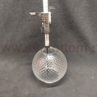 Плафон стекло граненое прозрачное сфера 120*115мм E27 (44мм посадка) Евро 30139 Kristin